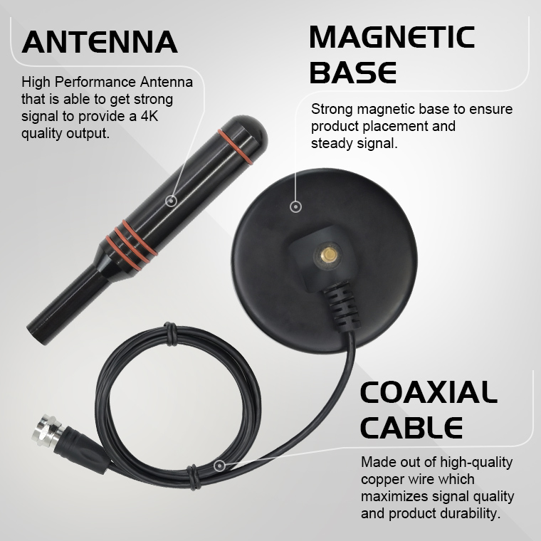 ANTENNA TV HD DVB-T 20DBi CABLE 3M